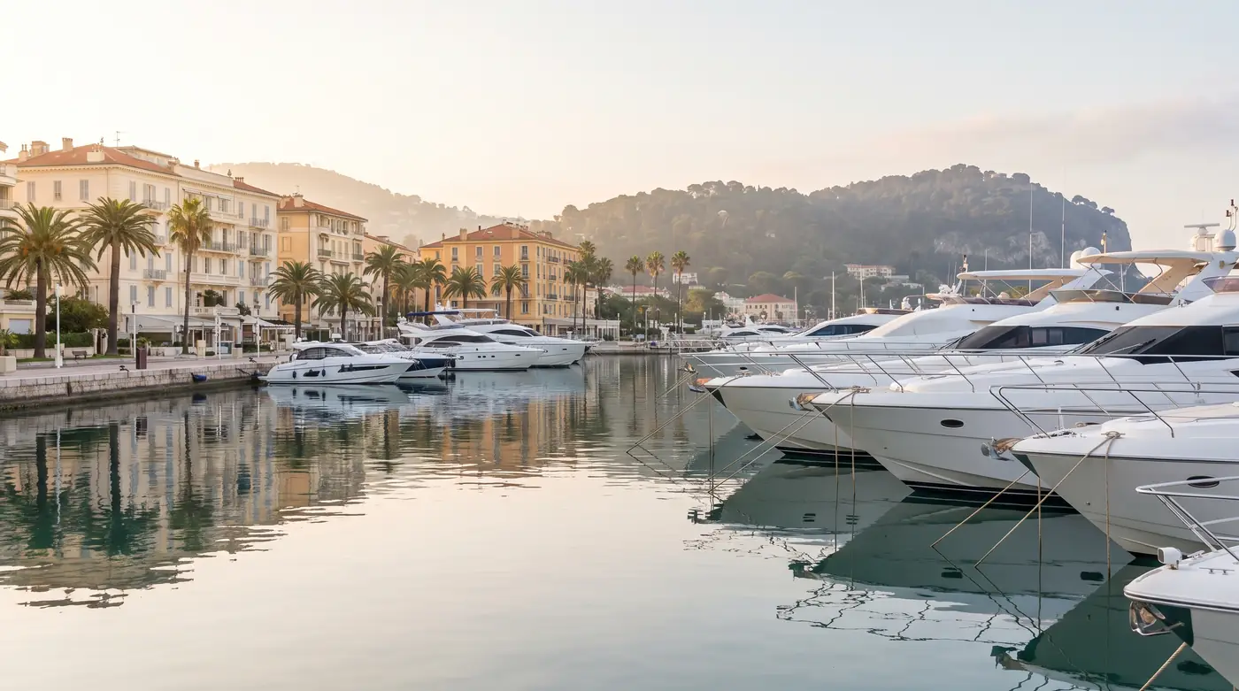 Beaulieu-sur-Mer seen from the water.